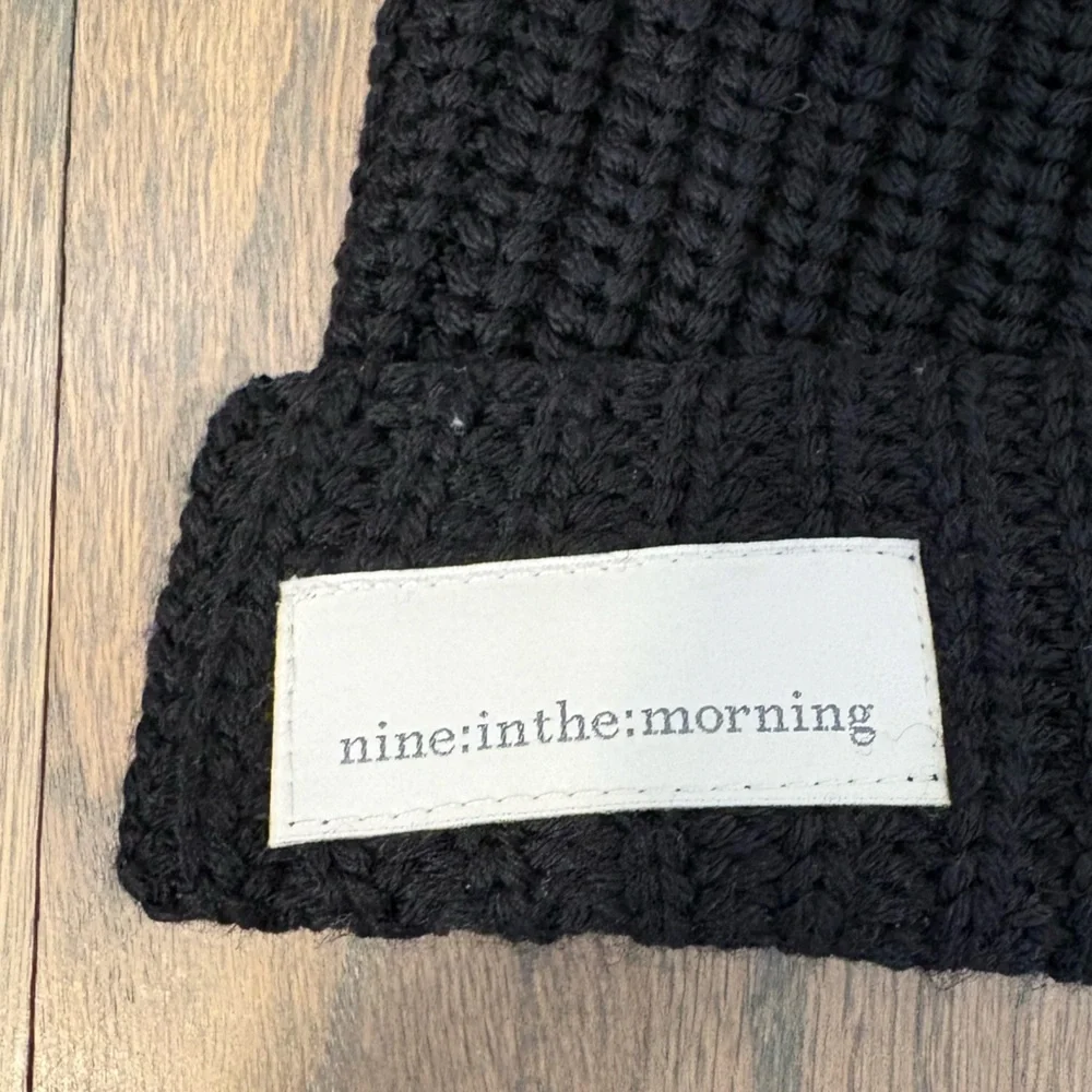 Nine In The Morning Ribbed Beanie 100% Extra Fine‎ Merino Wool